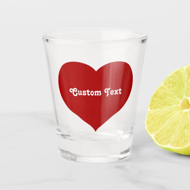 Vaso De Chupito Icono de corazón plano (Anverso)