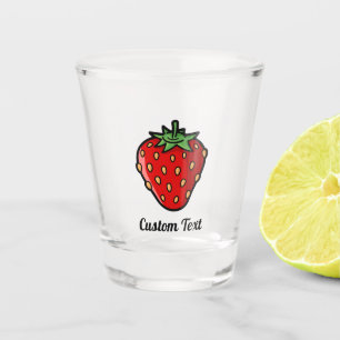 Vaso De Chupito Icono de fresa Vidrio de disparo