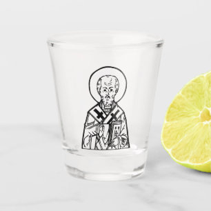 Vaso De Chupito Icono ortodoxo bizantino de San Nicolás de Mira