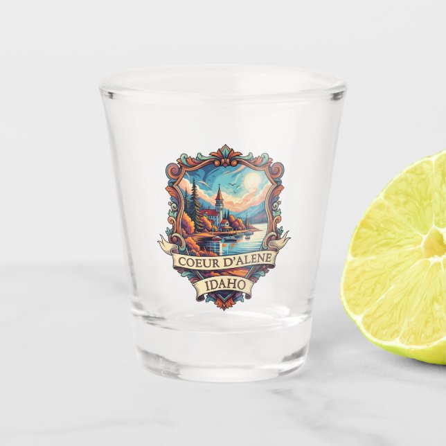 Vaso De Chupito Idaho Lake Coeur d'Alene (Anverso)