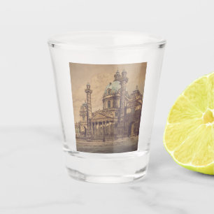 Vaso De Chupito Iglesia Karlskirche en Viena, Austria
