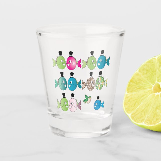 Vaso De Chupito Il pesce che amava l' uccellino (Anverso)