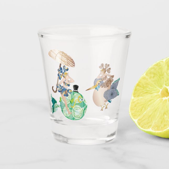 Vaso De Chupito Il pesce che amava l' uccellino (Anverso)