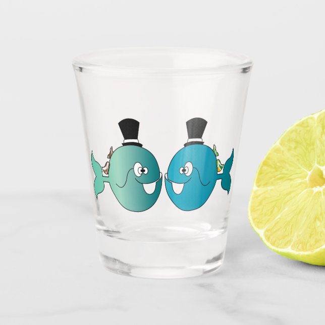 Vaso De Chupito Il pesce che amava l' uccellino (Anverso)