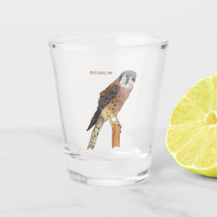 Vaso De Chupito Ilustracion americano de aves de Kestrel