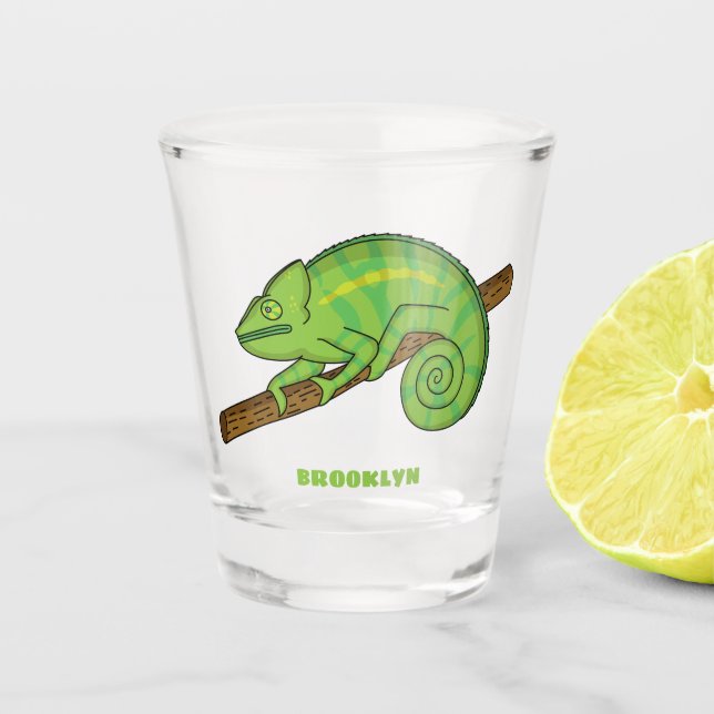 Vaso De Chupito Ilustracion Chameleon de Parson (Anverso)