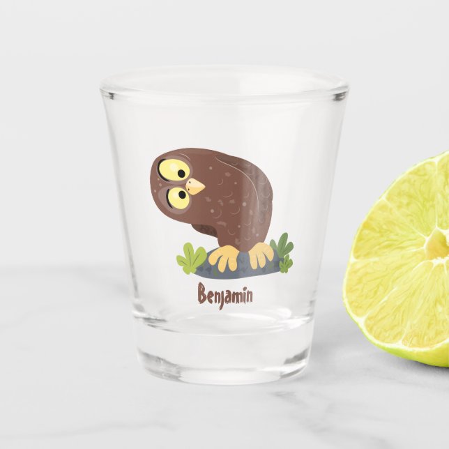 Vaso De Chupito Ilustracion curioso y gracioso de personalizado de (Anverso)