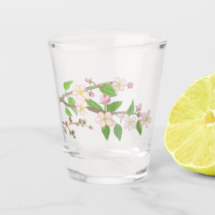 Vaso De Chupito Ilustracion de bifurcación de árbol de manzanas en