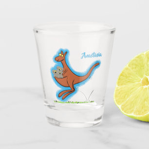 Vaso De Chupito Ilustracion de canguro y personalizado de koalas