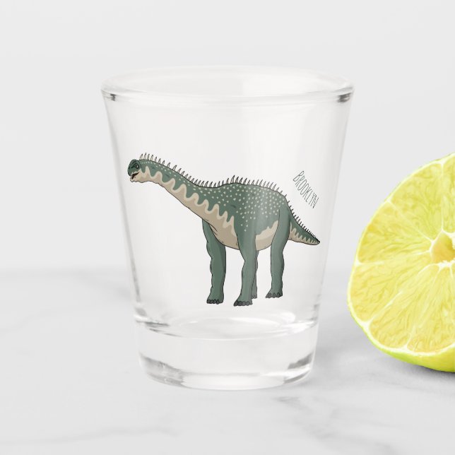 Vaso De Chupito Ilustración de dibujos animados de Barapasaurus (Anverso)
