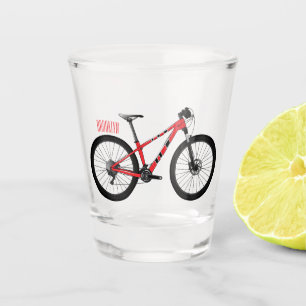 Vaso De Chupito Ilustración de dibujos animados de bicicleta