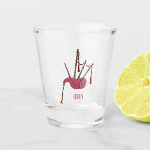 Vaso De Chupito Ilustración de dibujos animados de gaitas