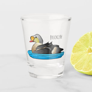 Vaso De Chupito Ilustración de dibujos animados de pato real