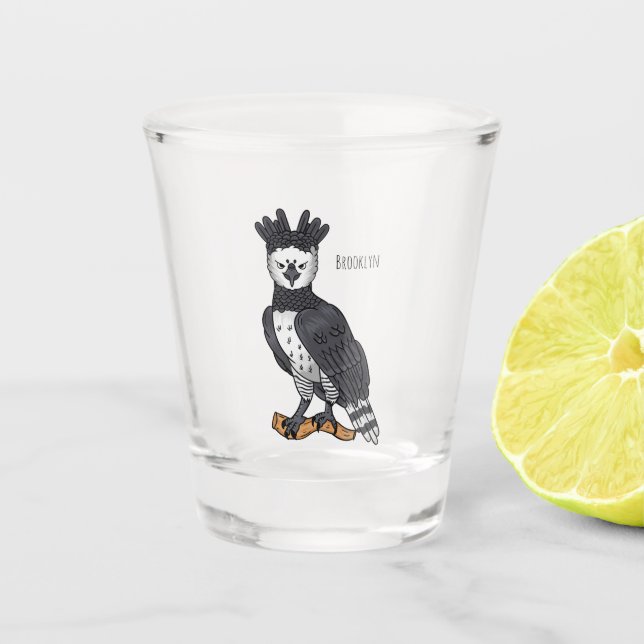 Vaso De Chupito Ilustracion de Harpy Eagle personalizado (Anverso)