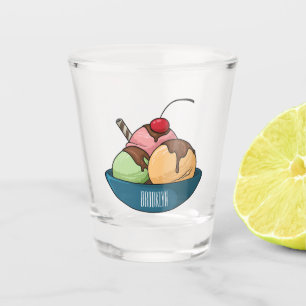 Vaso De Chupito Ilustracion de helado personalizado
