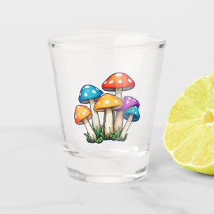 Vaso De Chupito Ilustracion de hongos transparente y transparente