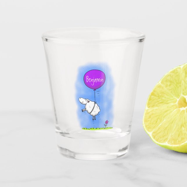 Vaso De Chupito Ilustracion de humor de personalizado de globo de  (Anverso)