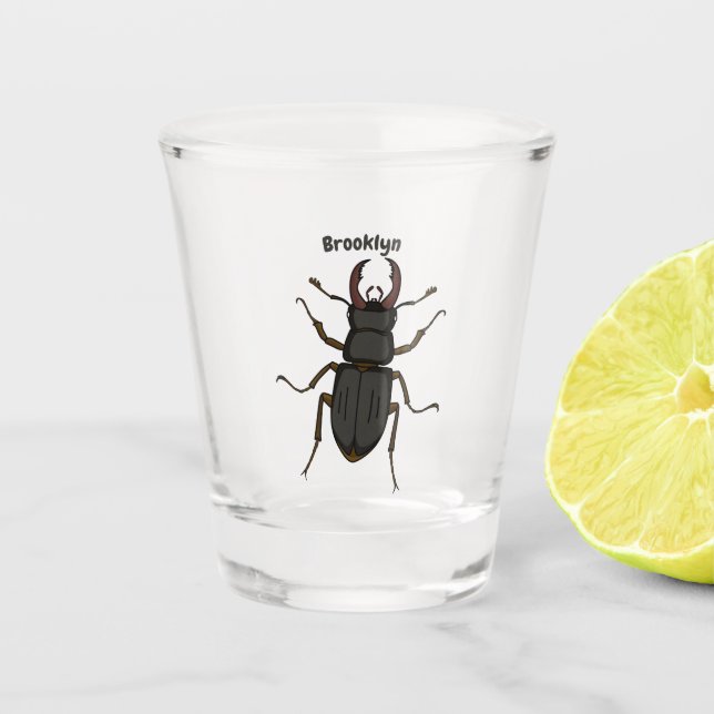 Vaso De Chupito Ilustracion de insectos Stag (Anverso)