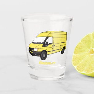 Vaso De Chupito Ilustracion de la camioneta de entrega