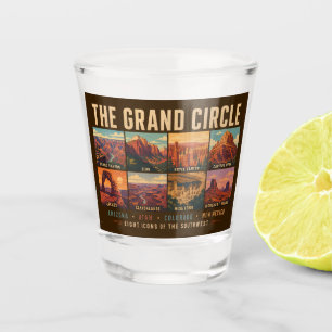 Vaso De Chupito Ilustración de los monumentos de los Parques Nacio