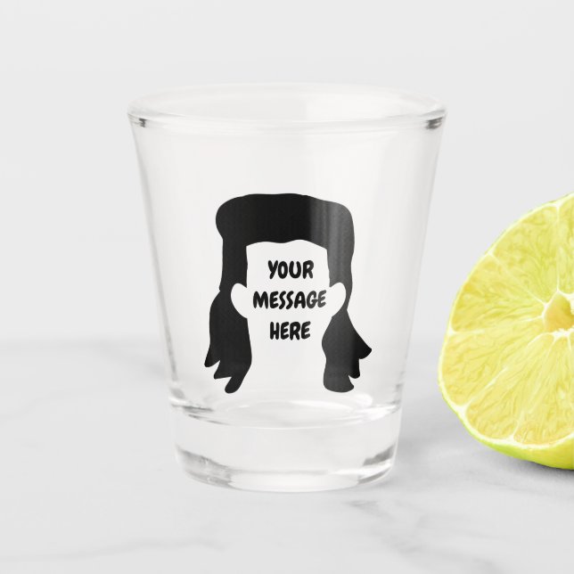 Vaso De Chupito Ilustracion de mensajes divertidos y personalizado (Anverso)