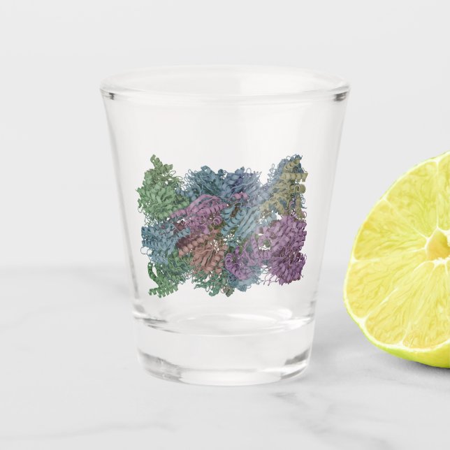 Vaso De Chupito Ilustración de molécula (Anverso)