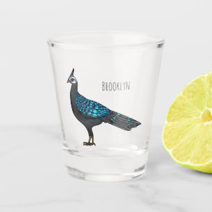 Vaso De Chupito Ilustracion de pájaro faisán palawan personalizado
