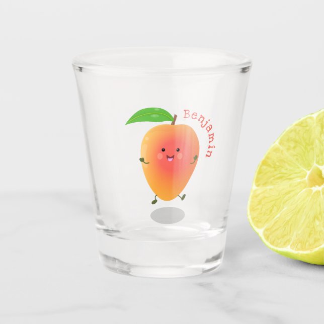 Vaso De Chupito Ilustracion de personalizado amarillo de mango ale (Anverso)