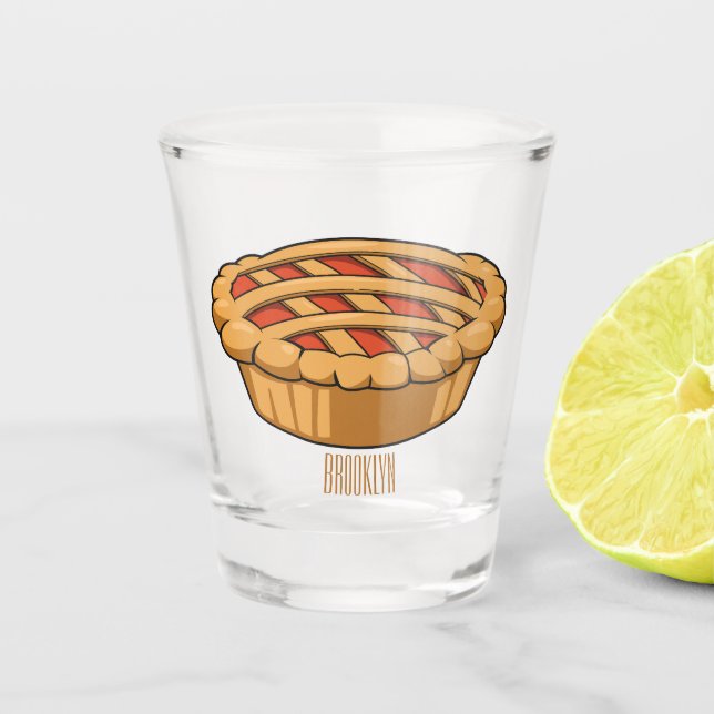 Vaso De Chupito Ilustracion de personalizado circular (Anverso)