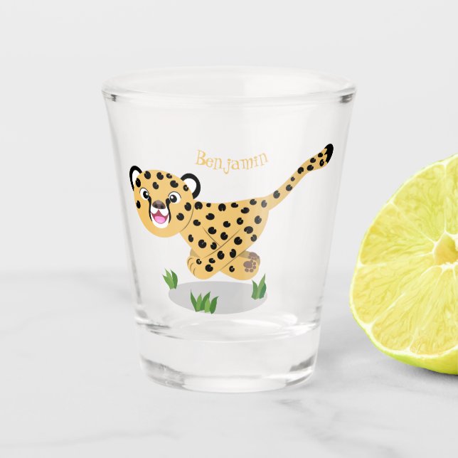 Vaso De Chupito Ilustracion de personalizado con queso lindo (Anverso)