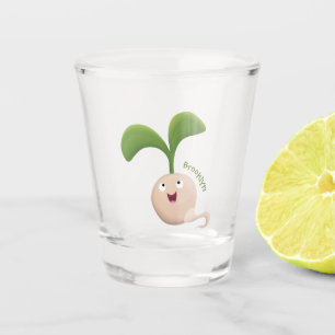 Vaso De Chupito Ilustracion de personalizado de brote de semillas