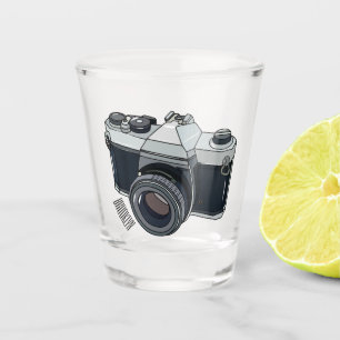 Vaso De Chupito Ilustracion de personalizado de cámara de cine