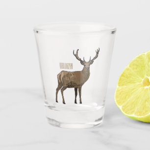 Vaso De Chupito Ilustracion de personalizado de ciervos