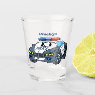 Vaso De Chupito Ilustracion de personalizado de coche de policía f