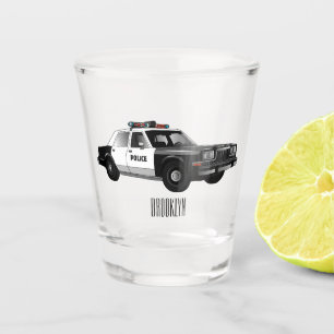 Vaso De Chupito Ilustracion de personalizado de coches de policía