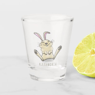 Vaso De Chupito Ilustracion de personalizado de conejo de conejo d