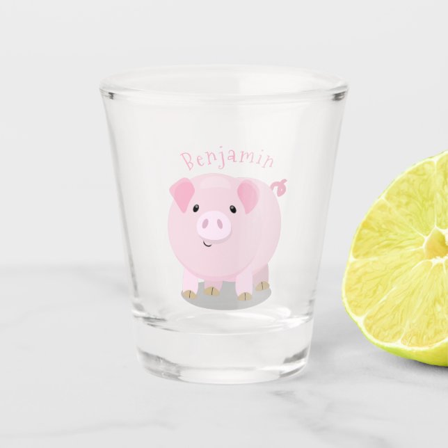 Vaso De Chupito Ilustracion de personalizado de costillar de cacer (Anverso)