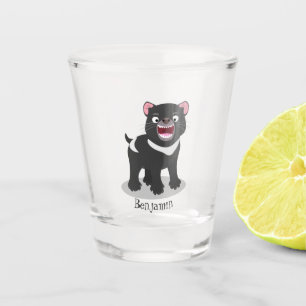 Vaso De Chupito Ilustracion de personalizado de demonio de Tasmani