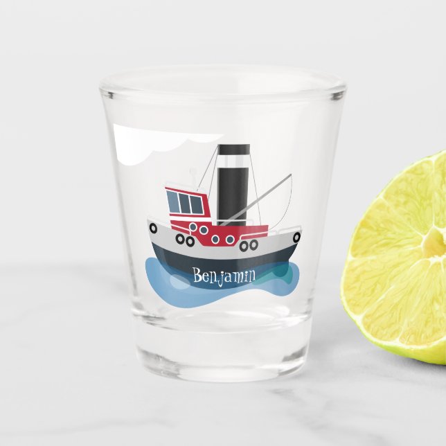 Vaso De Chupito Ilustracion de personalizado de embarcaciones de a (Anverso)