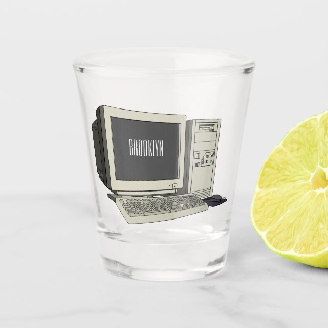 Vaso De Chupito Ilustracion de personalizado de equipos (Anverso)