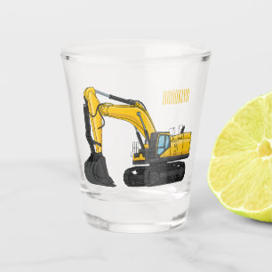 Vaso De Chupito Ilustracion de personalizado de excavadora de rast