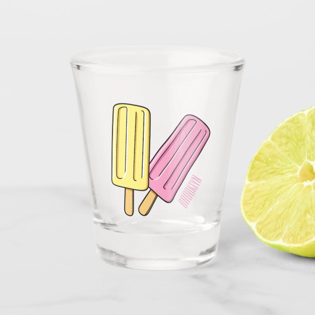 Vaso De Chupito Ilustracion de personalizado de hielo (Anverso)
