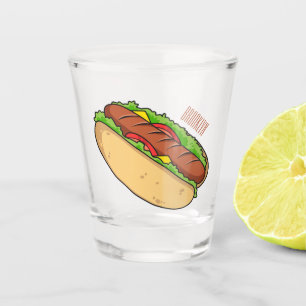 Vaso De Chupito Ilustracion de personalizado de hot dog