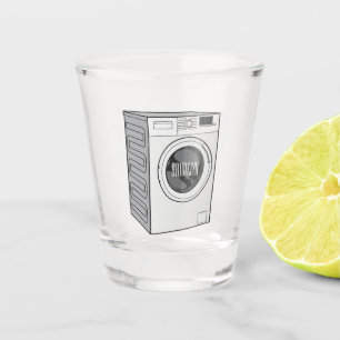 Vaso De Chupito Ilustracion de personalizado de lavadora