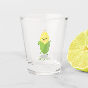 Vaso De Chupito Ilustracion de personalizado de maíz feliz