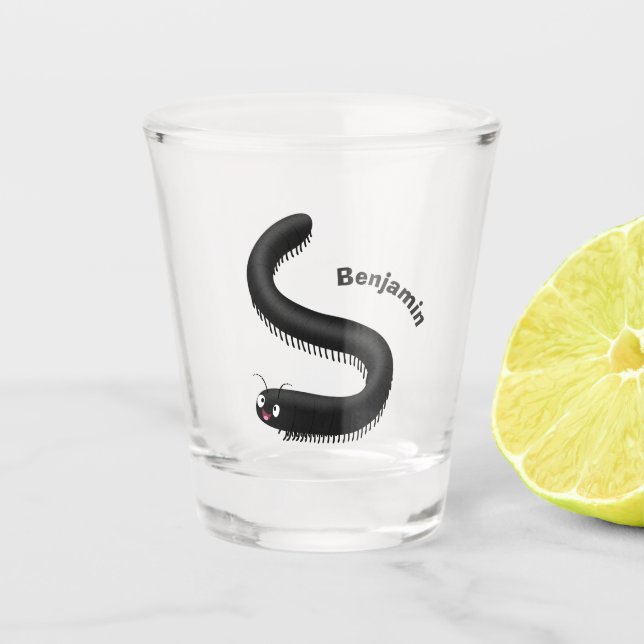 Vaso De Chupito Ilustracion de personalizado de milipedo corto (Anverso)