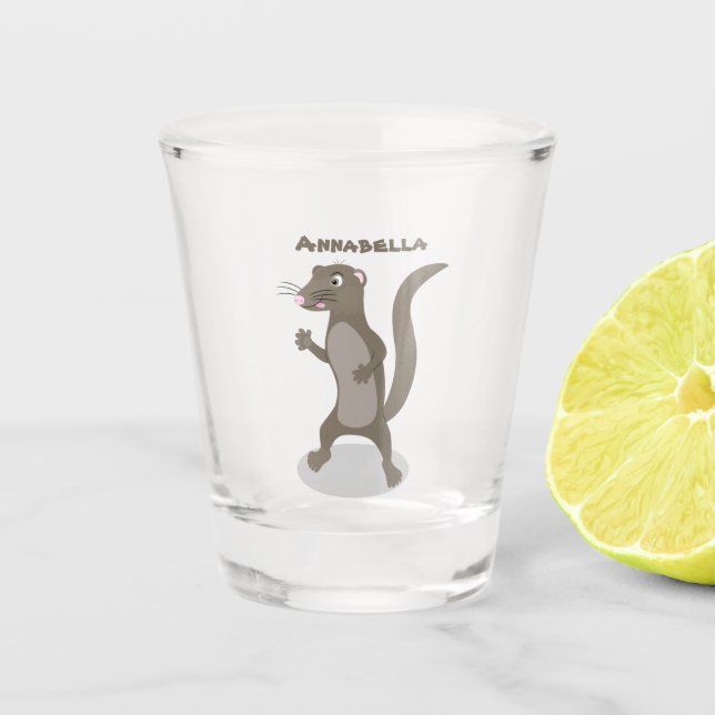 Vaso De Chupito Ilustracion de personalizado de mongosis suave (Anverso)