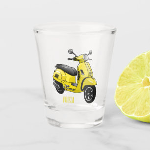 Vaso De Chupito Ilustracion de personalizado de motocicleta con ci