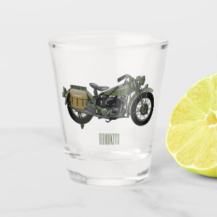 Vaso De Chupito Ilustracion de personalizado de motocicleta de cru