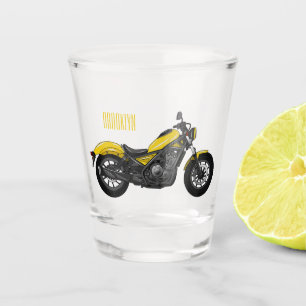 Vaso De Chupito Ilustracion de personalizado de motocicleta de cru